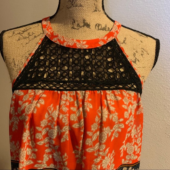 Anthropologie silk and embroidery top M - Picture 3 of 8